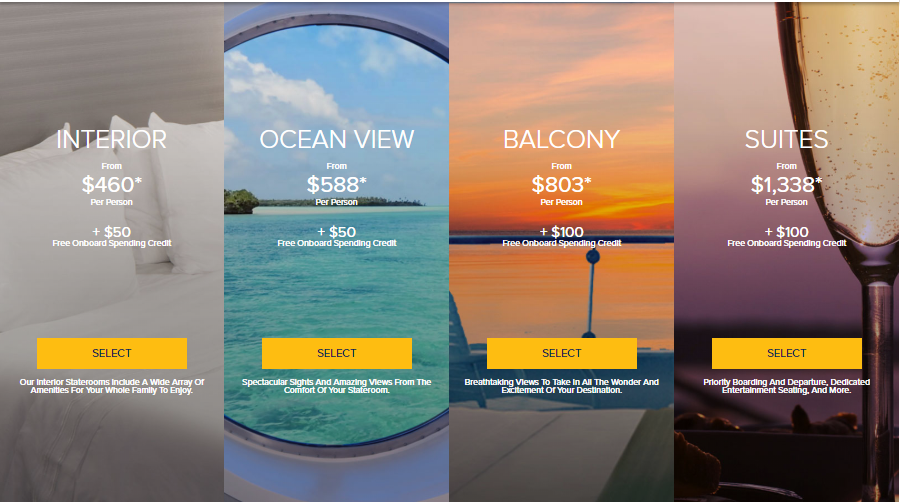 compare cruise ship prices